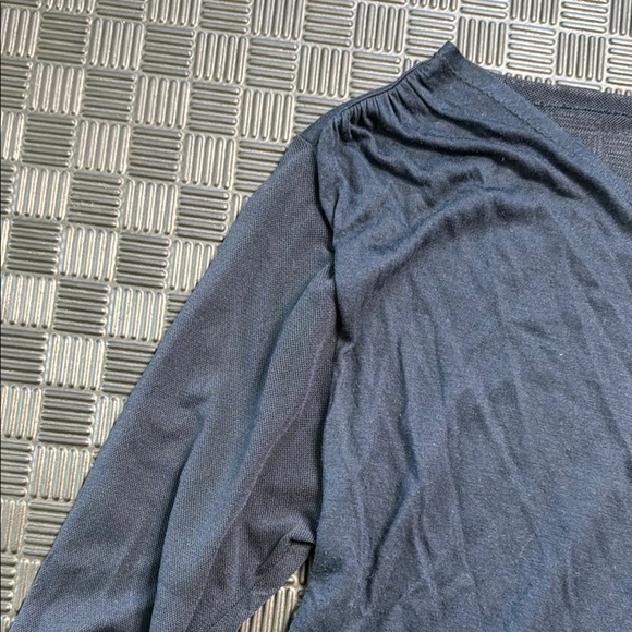 Elegant Navy Wrap Dress - Picture 4 of 5